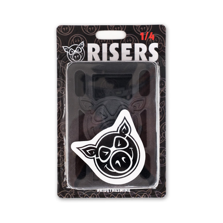 1/4" HARD RISER BLACK
